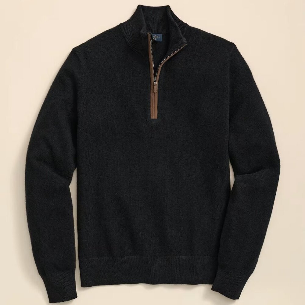 3-Ply Cashmere Quarter-Zip Sweater